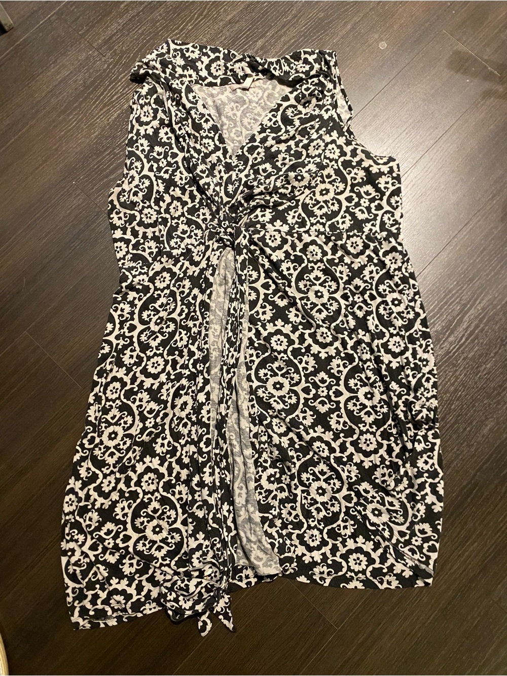 Old Navy Black Floral Pattern 3X Sun Dress